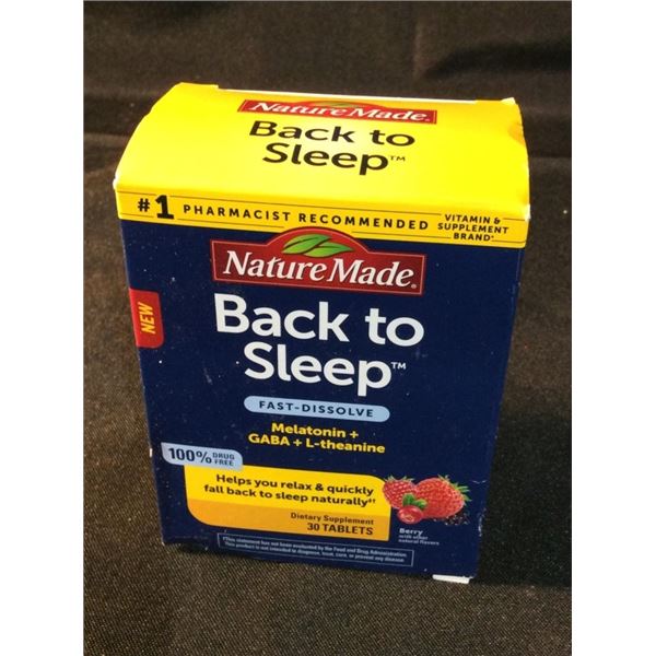 Nature made back to sleep melatonin 30 tablets