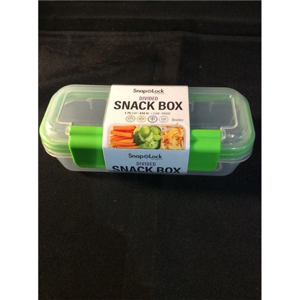 Snap lock divided snack box