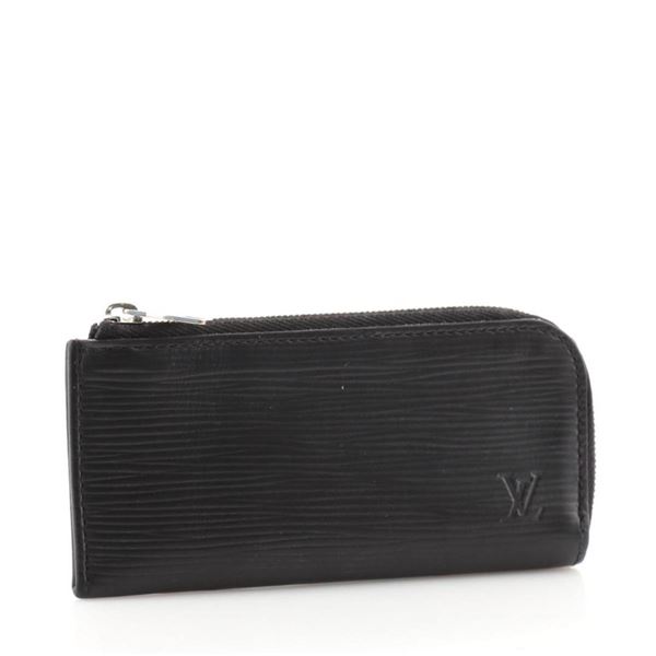 Louis Vuitton Zipped 4 Key Holder Epi Leather Black
