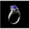 Image 4 : 2.70 ctw Tanzanite and Diamond Ring - 14KT White Gold