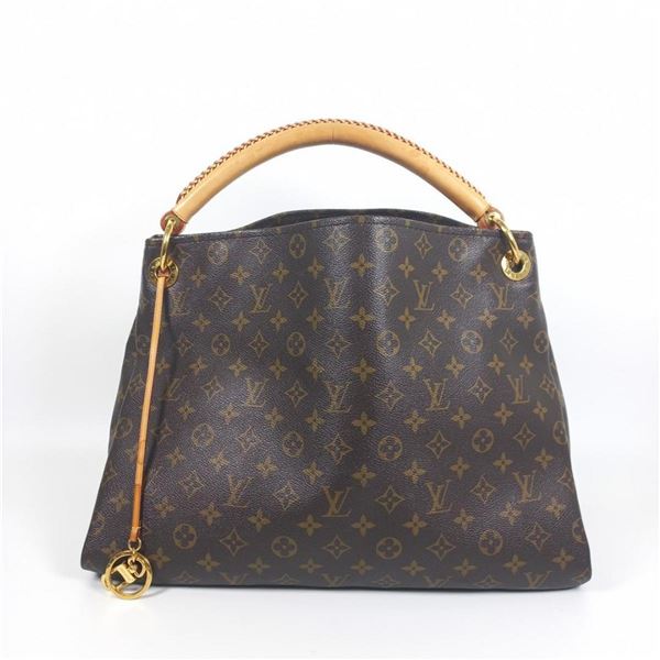 Louis Vuitton Brown Monogram Canvas Leather Artsy MM Hobo Bag
