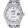 Image 1 : Rolex Mens SS MOP Diamond Lugs & Princess Cut Diamond Datejust Wristwatch 36MM