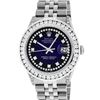 Image 2 : Rolex Mens Stainless Steel Blue Vignette Diamond Datejust 36MM Wristwatch