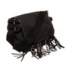 Image 2 : Yves Saint Laurent Black Canvas Fringe Flap Messenger Bag