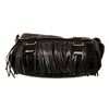 Image 4 : Yves Saint Laurent Black Canvas Fringe Flap Messenger Bag