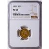 Image 1 : 1857 $2.5 Liberty Head Quarter Eagle Gold Coin NGC AU55
