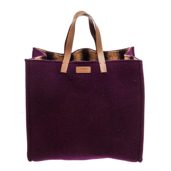 Fendi Purple Tote Bag