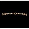 Image 1 : 1.67 ctw Princess Cut Diamond And Round Brilliant Cut Diamond Bracelet - 14KT Ro