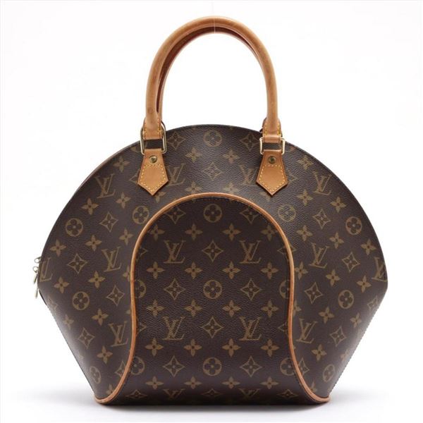 Louis Vuitton Brown Monogram Canvas Leather Ellipse MM Bag