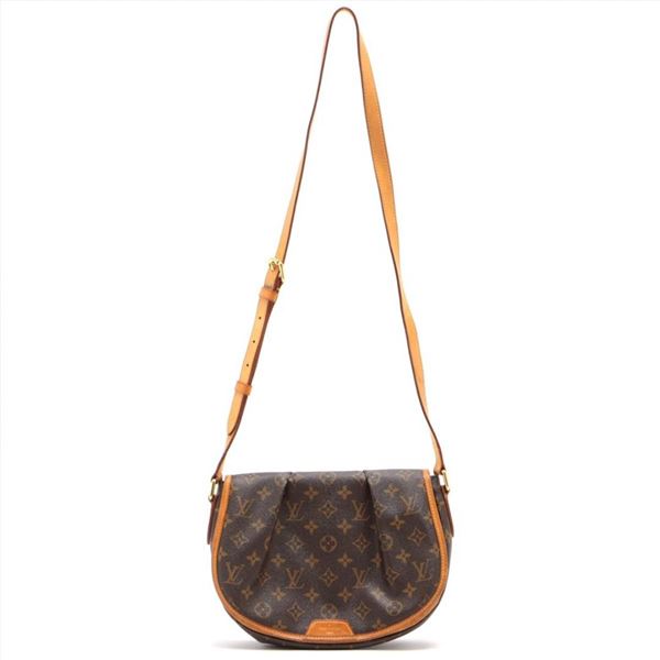 Louis Vuitton Brown Monogram Canvas Leather Menilmontant PM Bag