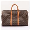 Image 2 : Louis Vuitton Brown Monogram Canvas Leather Keepall 50 cm Duffle Bag Luggage