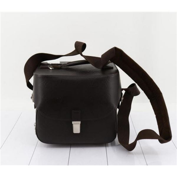 Louis Vuitton Brown Monogram Glace Calfskin Leather Charly Camera Bag