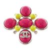 Image 1 : Chanel Pink Yellow Cross CC Brooch