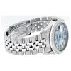 Image 7 : Rolex Mens Stainless Steel Blue MOP Baguette Diamond 36MM Datejust Wristwatch