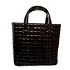 Image 3 : Chanel Black Quilted Patent Leather Chocolate Bar CC Tote Bag