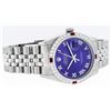 Image 9 : Rolex Mens Stainless Steel Purple Roman Diamond & Ruby Datejust Wristwatch