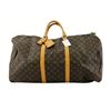 Image 1 : Louis Vuitton Brown Monogram Canvas Leather Keepall 60 cm Duffle Bag Luggage