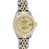 Image 2 : Rolex Ladies 2T Champagne Diamond Beadset Datejust Wristwatch