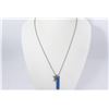 Image 1 : Louis Vuitton Silver-tone LV Blue Monogram Satellite Galaxy Chain Logo Necklace