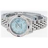 Image 9 : Rolex Ladies Stainless Steel Blue Diamond & Channel Set Sapphire Datejust Wristw