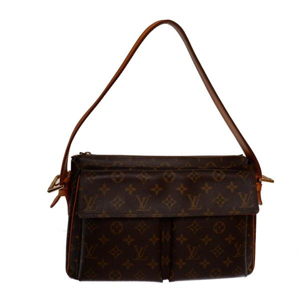 Louis Vuitton Brown Monogram Canvas Leather Viva Cite GM Bag