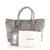 Image 1 : Balenciaga Sunday Tote Giant Studs Leather Small Gray