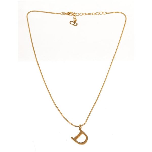 Christian Dior Gold Logo Chain Necklace