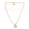 Image 1 : Christian Dior Gold Logo Chain Necklace