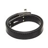 Image 4 : Hermes Black Leather Kelly Double Tour Bracelet