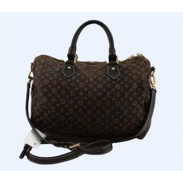 Louis Vuitton Brown Monogram Mini Lin Canvas Speedy Bandouliere Bag