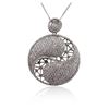 Image 1 : 14KT White Gold 3.88 ctw Diamond Pendant With Chain