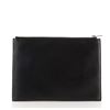 Image 2 : Saint Laurent Black Printed Leather Logo Zip Medium Clutch