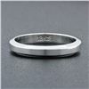 Image 2 : New 18k White Gold 3.45mm Plain Polished Flat Squared Wedding Band Stack Ring
