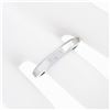 Image 3 : New 18k White Gold 3.45mm Plain Polished Flat Squared Wedding Band Stack Ring