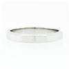 Image 5 : New 18k White Gold 3.45mm Plain Polished Flat Squared Wedding Band Stack Ring