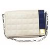 Image 1 : Chanel White Quilted Satin Chocolate Bar Small Shoulder Bag