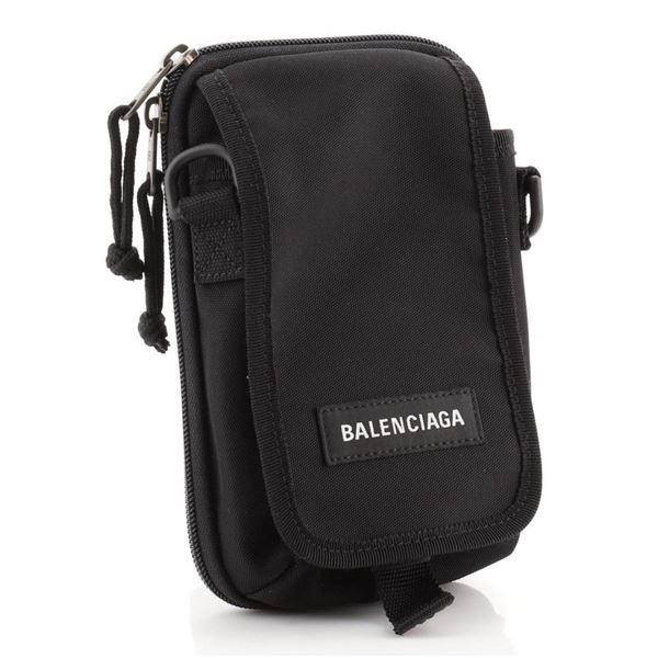 Balenciaga Explorer Crossbody Pouch Nylon Black