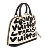Image 4 : Louis Vuitton White Black Glazed Leather Graffiti Limited Edition Alma PM Bag