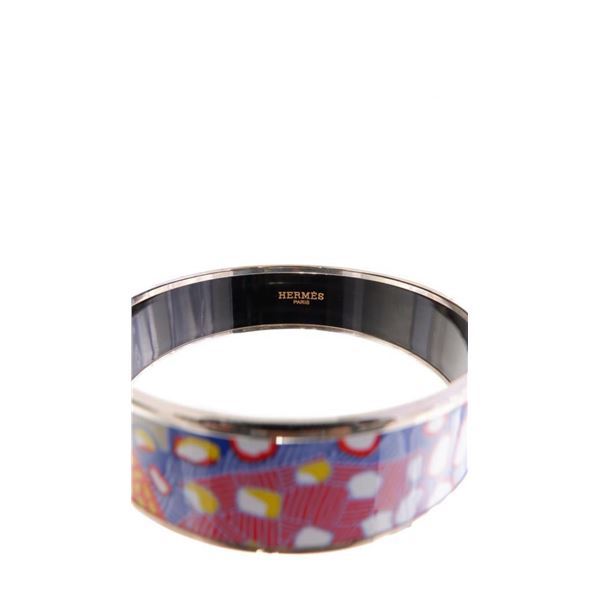 Hermes Enamel Wide Bangle