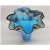 Image 3 : Blue Speckled Fluted Vase by Seattle Glassblowing Studio
