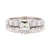 Image 2 : 1.68 ctw Diamond Ring And Attached Band - 14KT White Gold