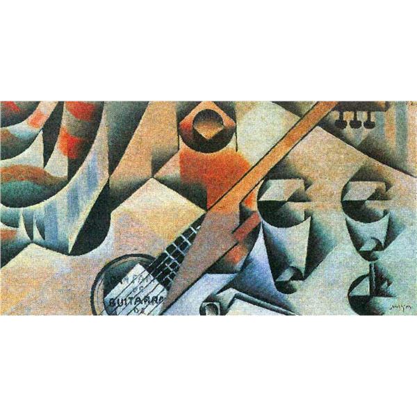 Juan Gris - Banjo (Guitar) And Glasses