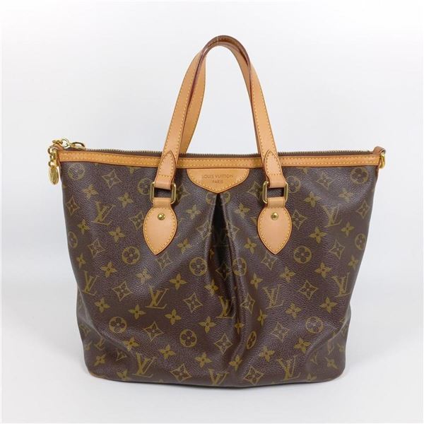 Louis Vuitton Brown Monogram Canvas Leather Palermo PM Shoulder Bag