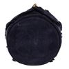 Image 4 : Chanel Navy Blue Suede Fringed CC Drawstring Bucket Bag