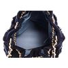 Image 6 : Chanel Navy Blue Suede Fringed CC Drawstring Bucket Bag