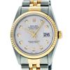 Image 1 : Rolex Mens 2 Tone Silver Diamond Oyster Perpetual 36MM Datejust Wriswatch
