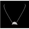 Image 1 : 14KT White Gold 2.56 ctw Diamond Pendant With Chain