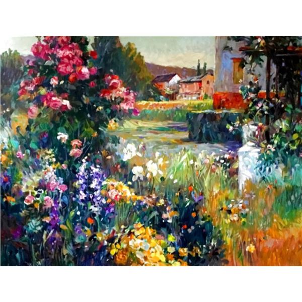 Climbing Roses by Henri Plisson on paper