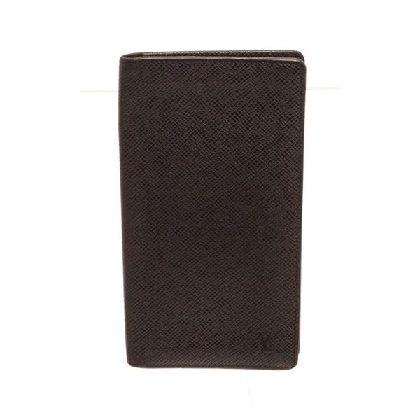 Louis Vuitton Black Leather Long Card Wallet