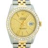 Image 1 : Rolex Mens 2 Tone 2.5CTW Bezel Champagne Jubilee Index 36MM Datejust Wristwatch